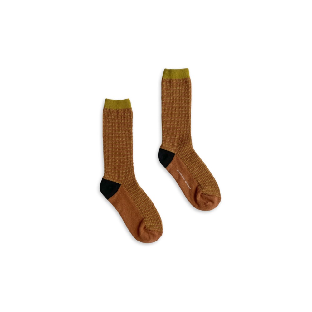 goodmother syndrome) 197 Two-Tone Skashi Knitting, Brown/Mustard