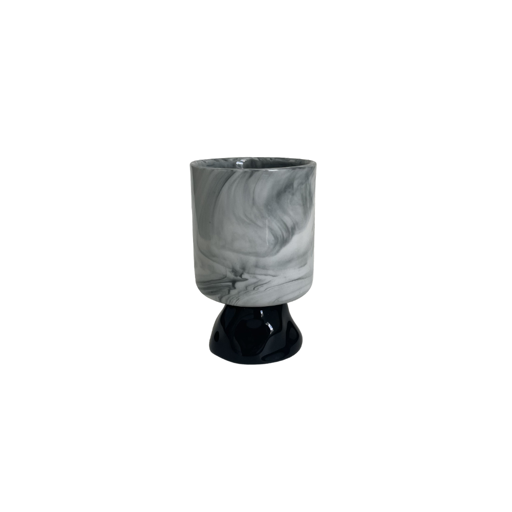 omg) mini cup (white marbling+black)